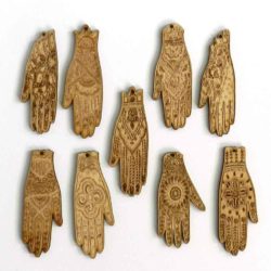 Wood Mehndi Hands